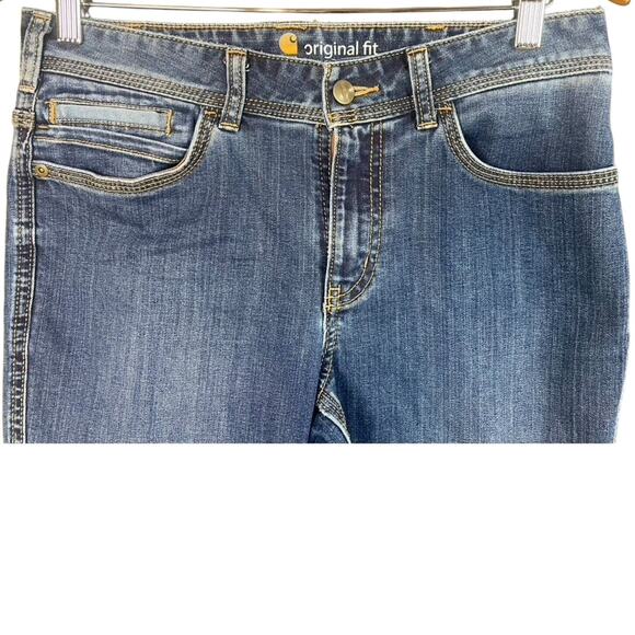 CARHARTT Womens Denim Crop Jeans (8) (31x30)‎ Capri Original Fit Modern Utility - Picture 2 of 7